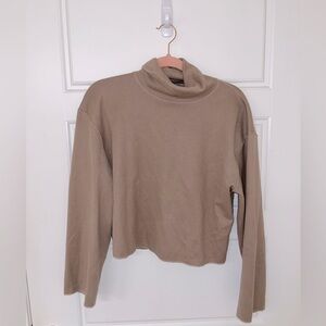 Brown turtleneck sweater